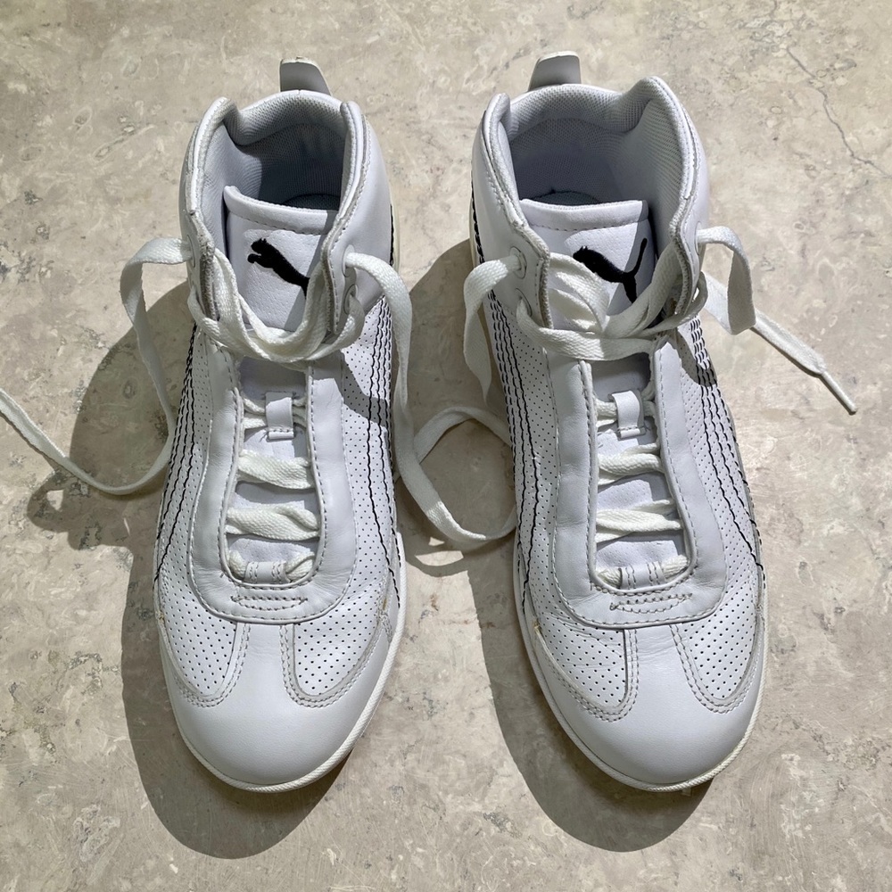 Puma Motorcycle White Sport Shoes - Size 6